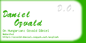 daniel ozvald business card